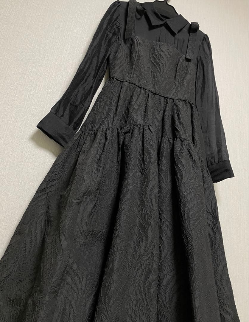 【FURFUR】シアーシャツコンビドレス