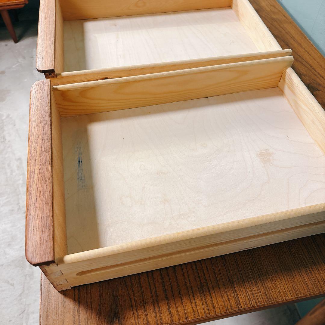 デンマーク　チーク材　デスク　北欧家具　北欧ビンテージ