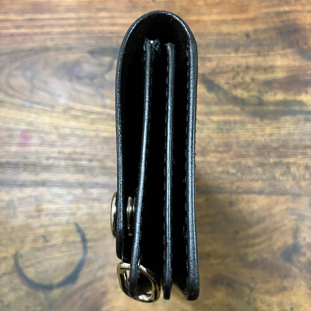 なますて様オーダー品　ミドルトラッカーウォレット　ブラック　国産本革