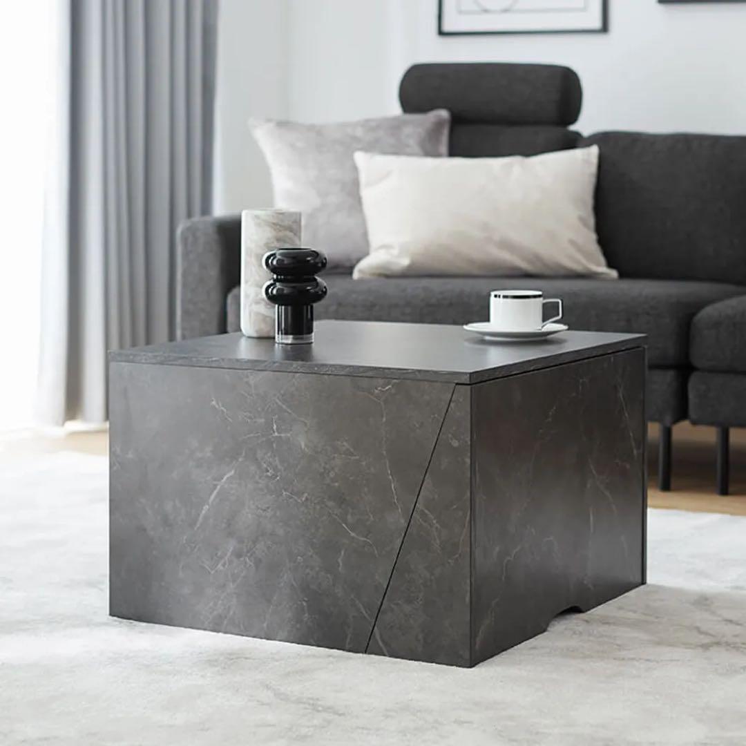 超メルカリ市最終日限定値下げ✨️LOWYA マーブル調センターテーブル