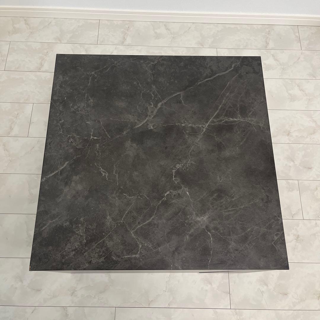 超メルカリ市最終日限定値下げ✨️LOWYA マーブル調センターテーブル