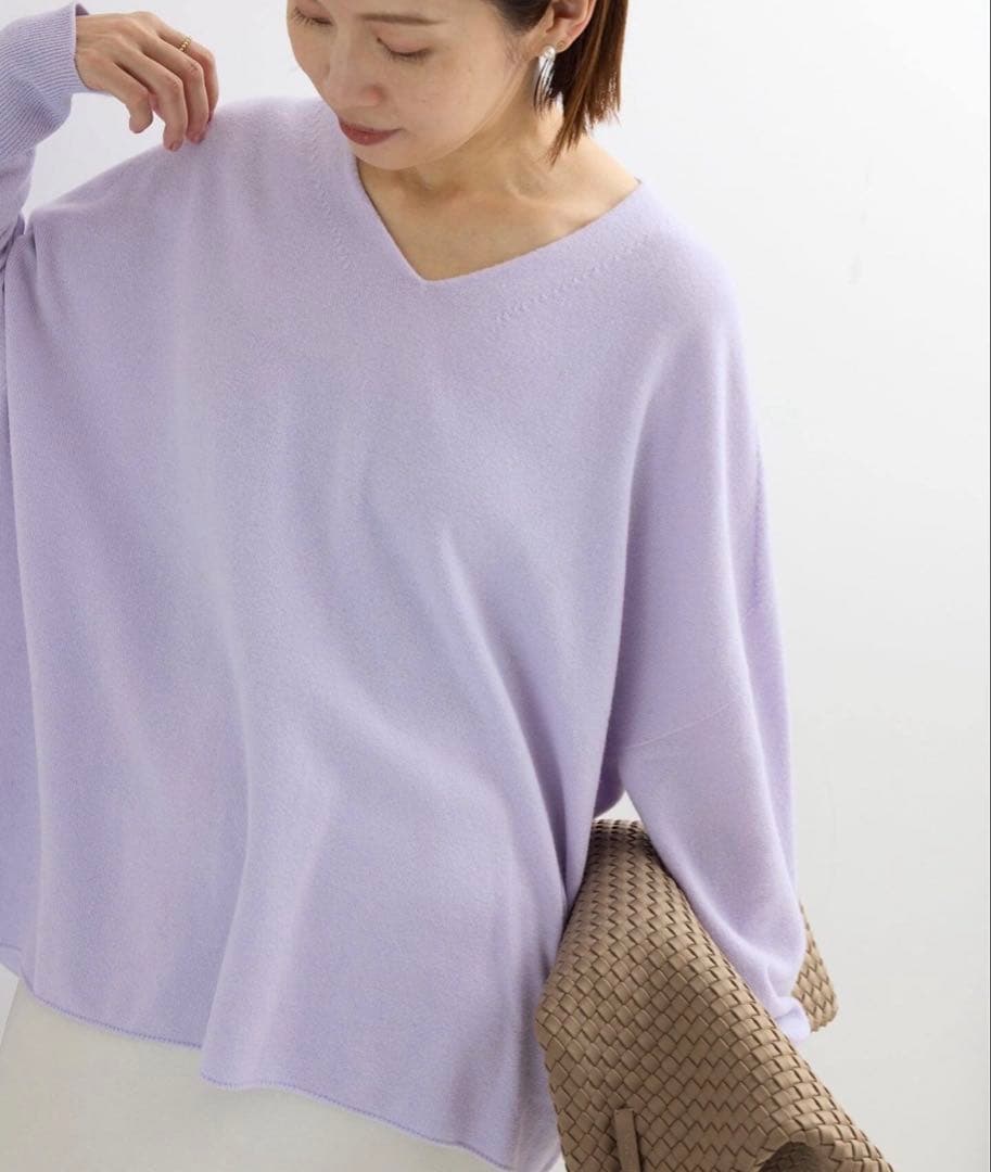 【新品】IENA Fineニュージーウール ニュアンス Vプルオーバー