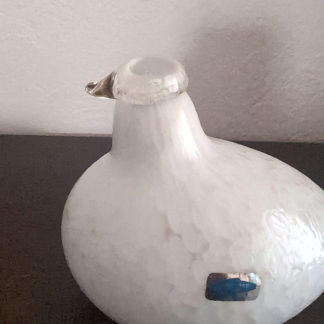 ヌータヤルヴィ　バード　アートガラス　置物　フィンランド　北欧ヴィンテージ　2個