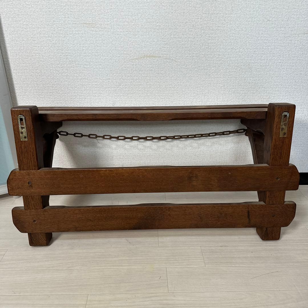 オランダ製 オーク材 ヴィンテージ 壁掛けハンガーラック ウォールハンガーi1※