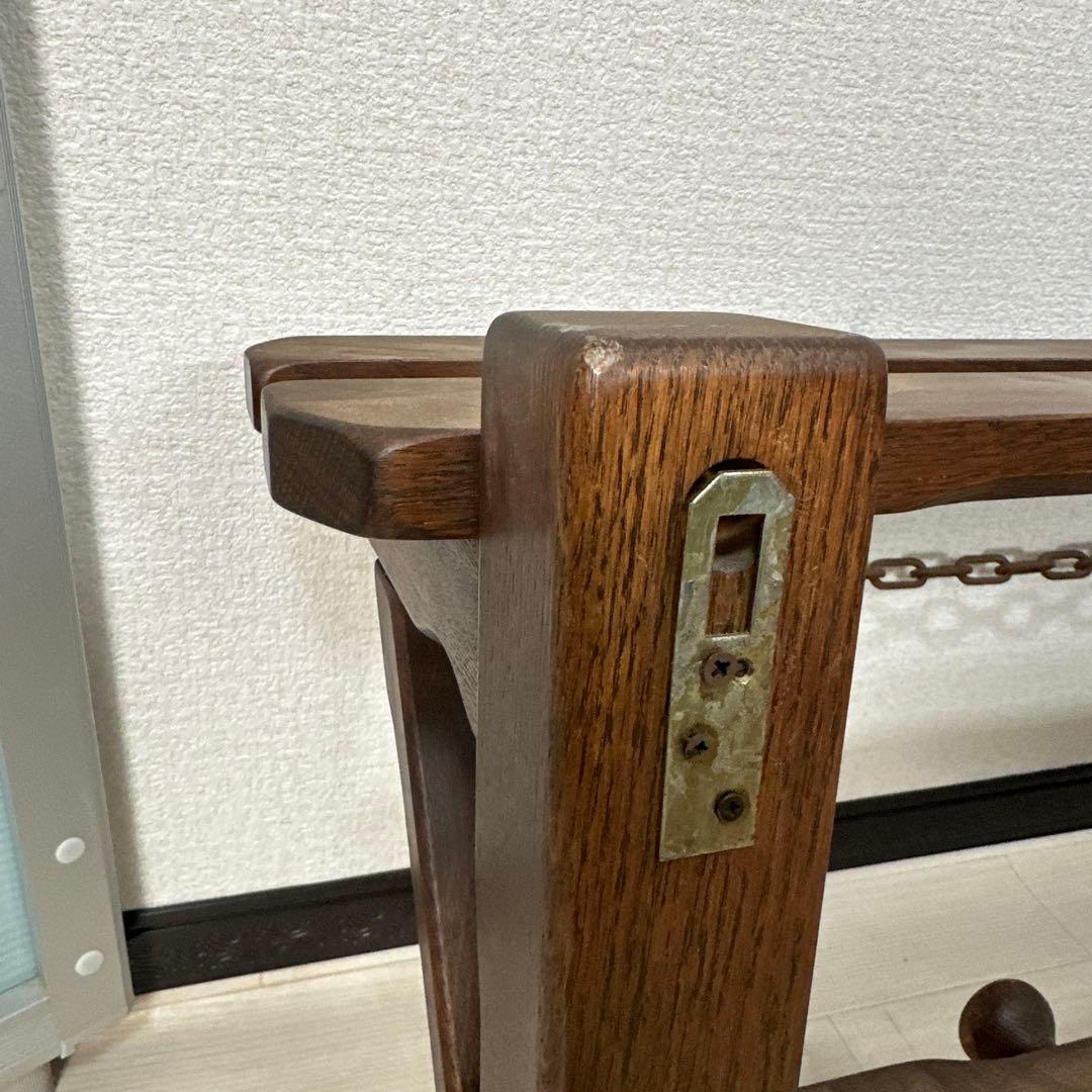 オランダ製 オーク材 ヴィンテージ 壁掛けハンガーラック ウォールハンガーi1※