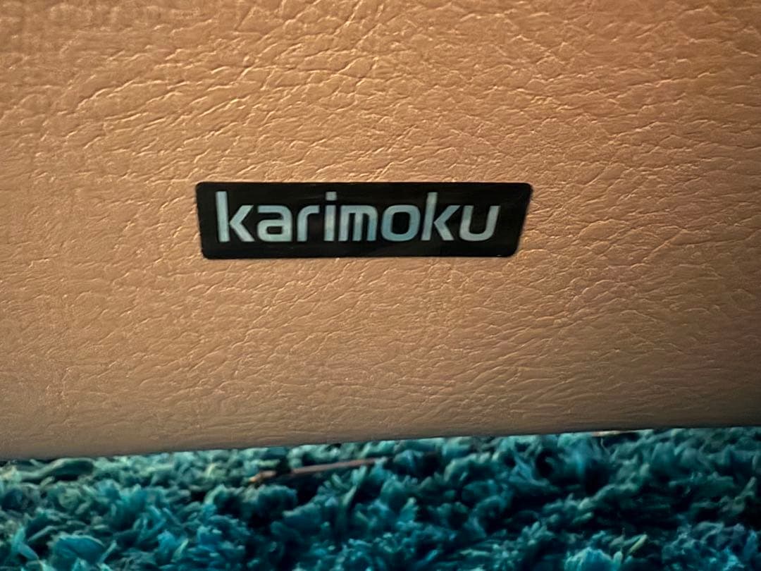 カリモク　karimoku レザーソファ2〜3人掛け　グレージュ　定価35万