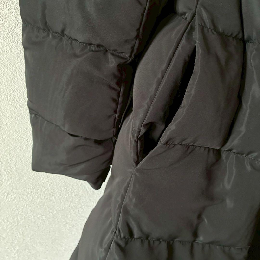 美品【バースデーバッシュ】フレアロングダウンコート ボアネック Aライン S 黒