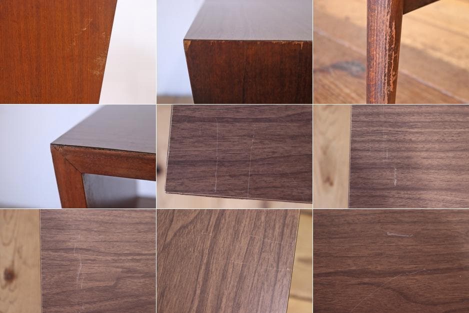 レトロ センターテーブル ローテーブル 木製 メラミン天板 デコラトップ