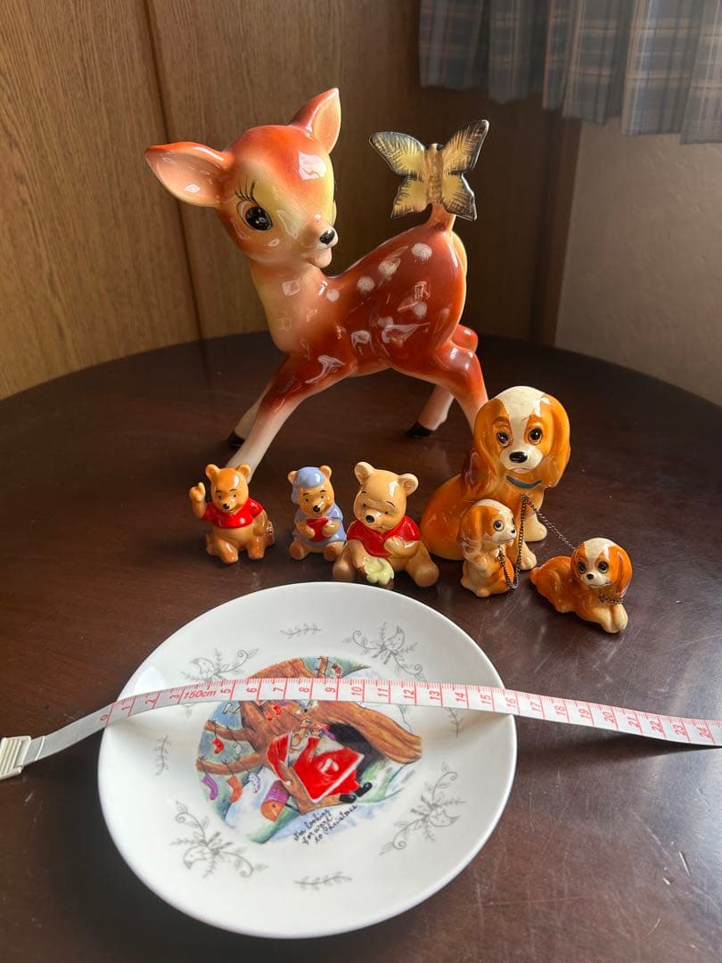 ディズニー　アンティーク　置物　バンビセット