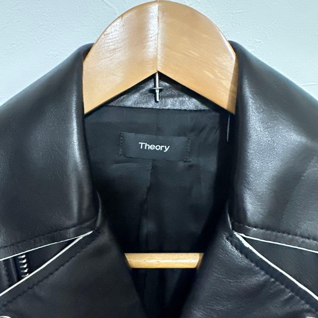 l*n様 セオリー ラムレザー ダブルライダースジャケット ショート丈
