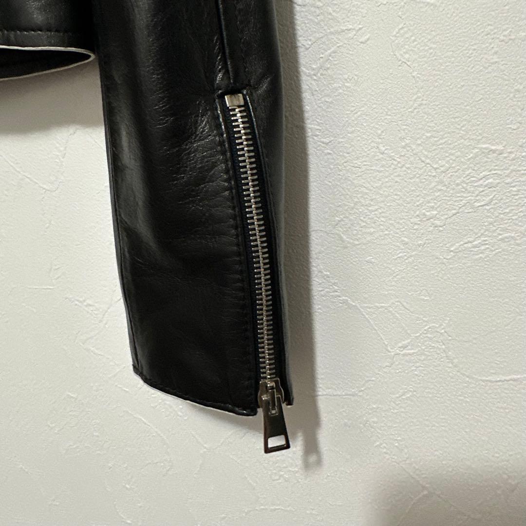 l*n様 セオリー ラムレザー ダブルライダースジャケット ショート丈