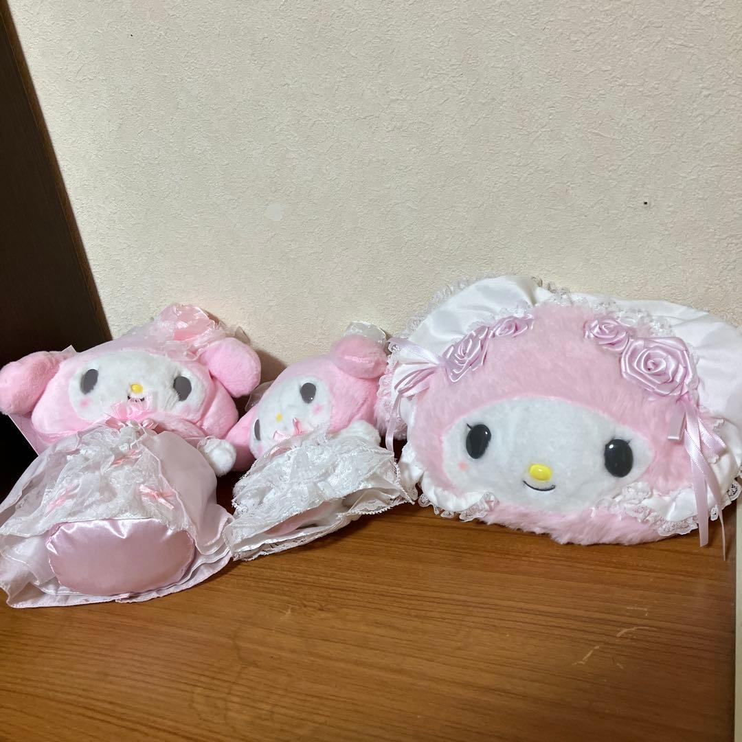 マイメロ　レディ　ホワイトフリル　ぬいぐるみ　初期傷あり