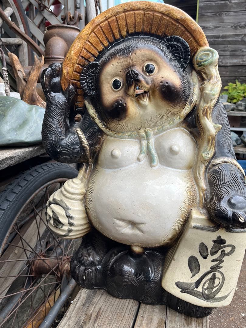 shota たぬきの置物、たぬき55センチ、たぬきの傘立て置物、傘立て、