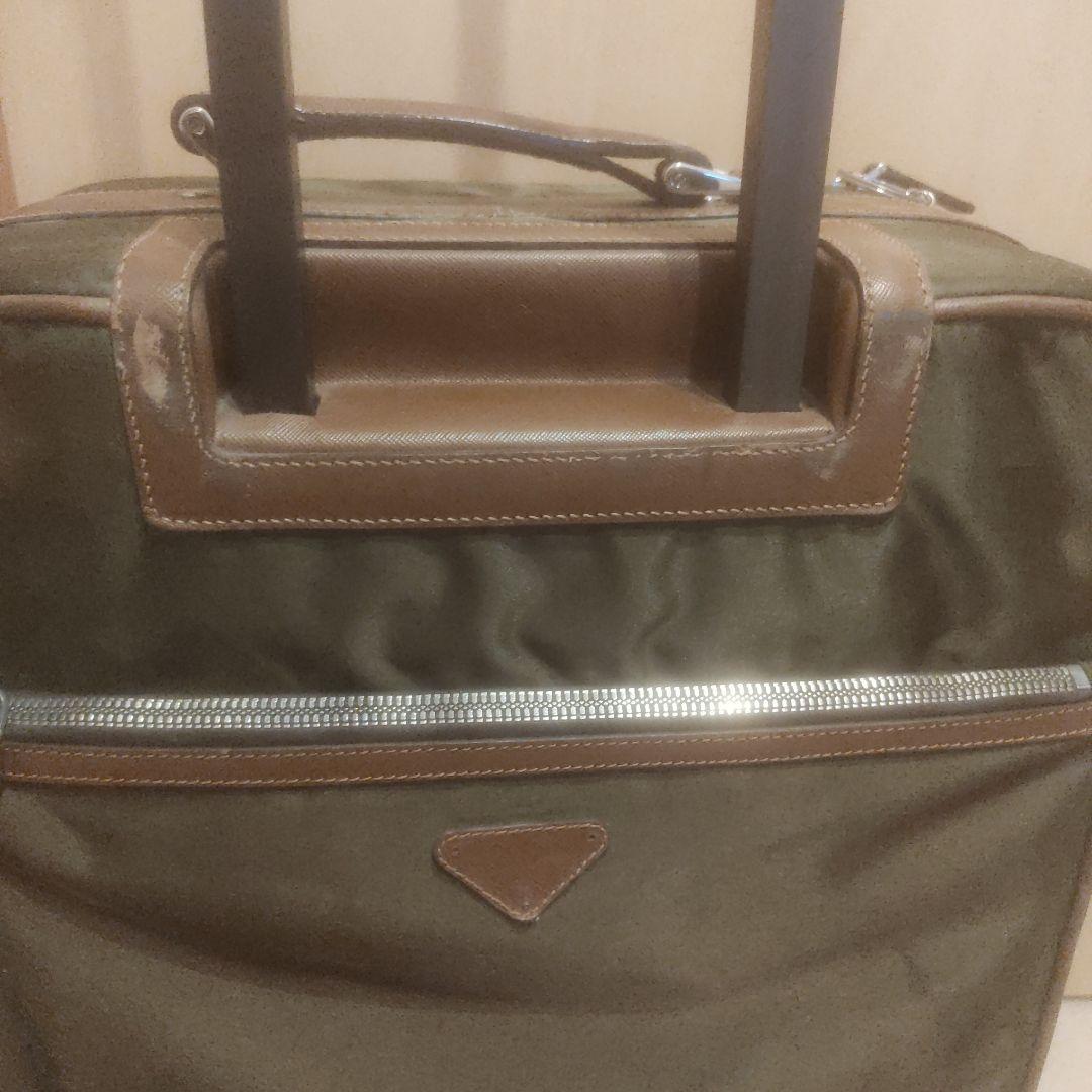 PRADA オリーブ色 ナイロンキャリーケース