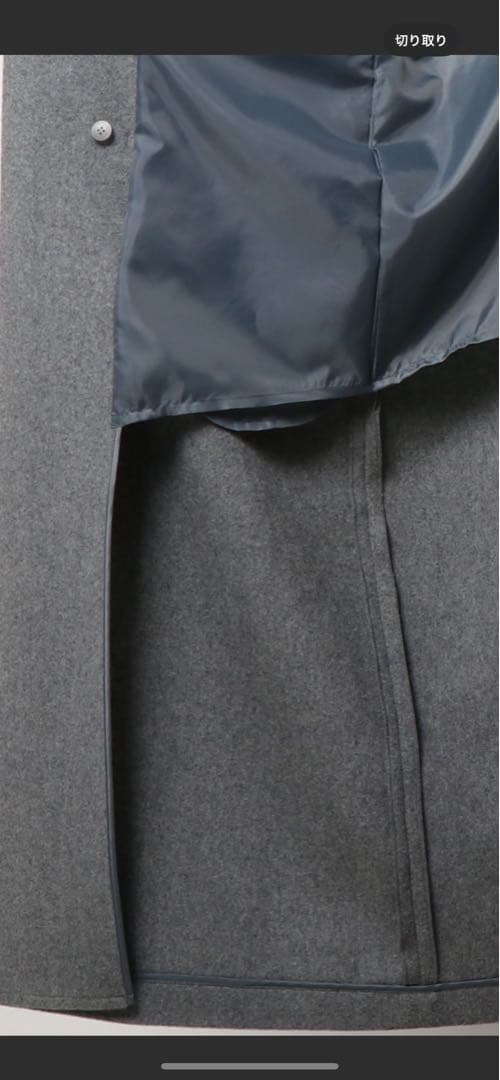 お値下げ中　ミズイロインドフード付きロングコート　ブラック