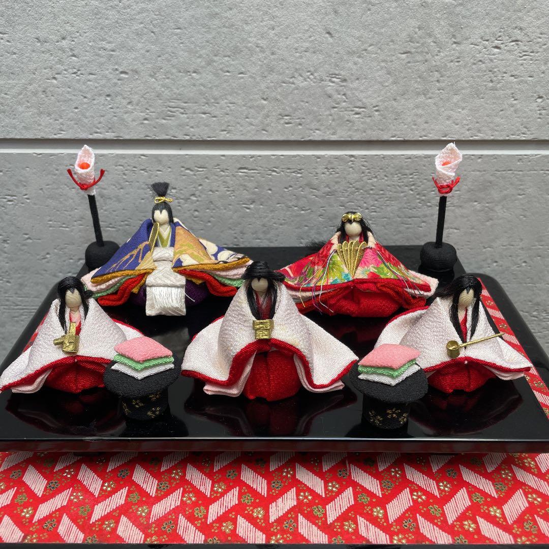 ちりめん細工　雛人形　9点セット（台は付属しておりません）