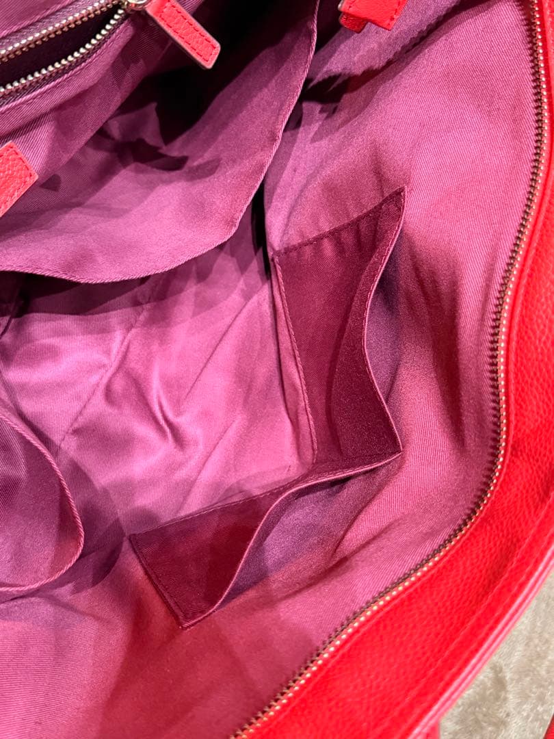 ABAHOUSE レザー 赤 トートバッグ