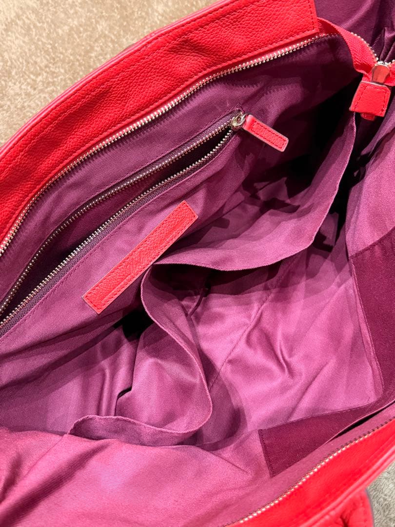 ABAHOUSE レザー 赤 トートバッグ