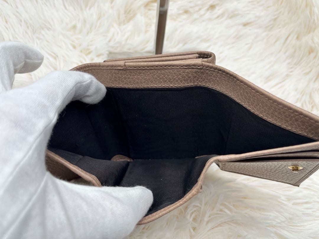 ✨美品✨ GUCCI グッチ 3つ折り財布 GGマーモント ピンク ベージュ