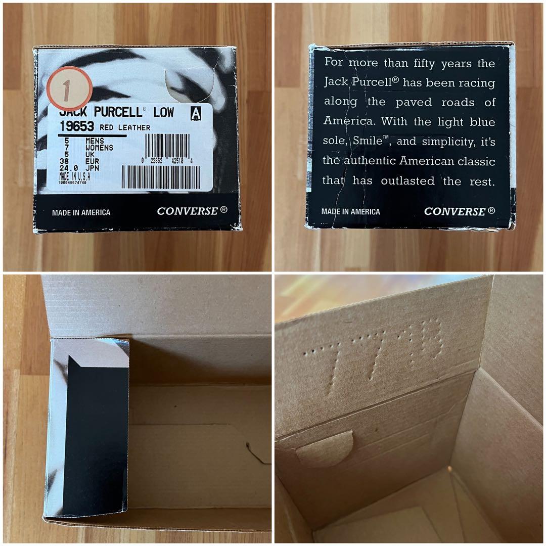 コンバース ジャックパーセル 90's USA製 24cm レッド レザー