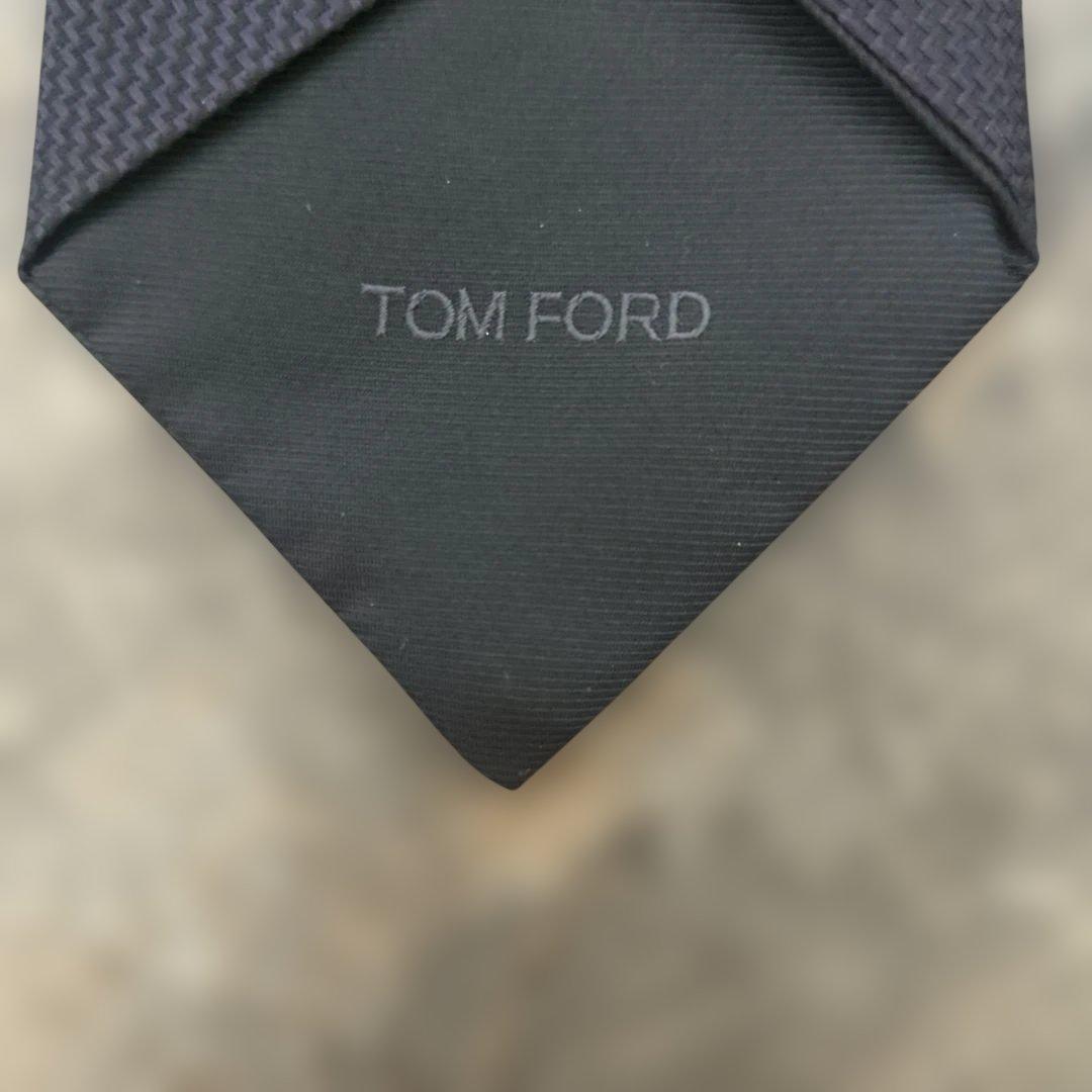 新品 TOM FORD ネクタイ ダイアゴナル シルク ジャガード パープル