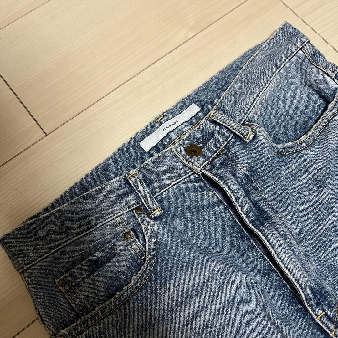 美品 FRAMeWORK フレームワーク デニムストレートパンツ