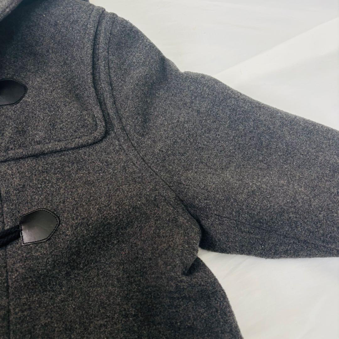 オリーブデオリーブ ダッフルコート グレー ウール 裏地チェック柄 Lサイズ