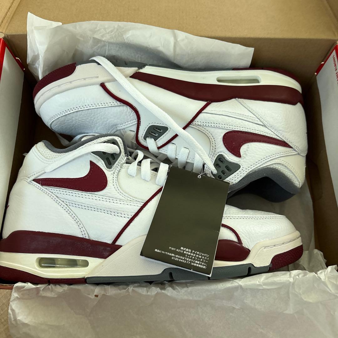 Nike Air Flight 89 ホワイト/バーガンディ 27センチ