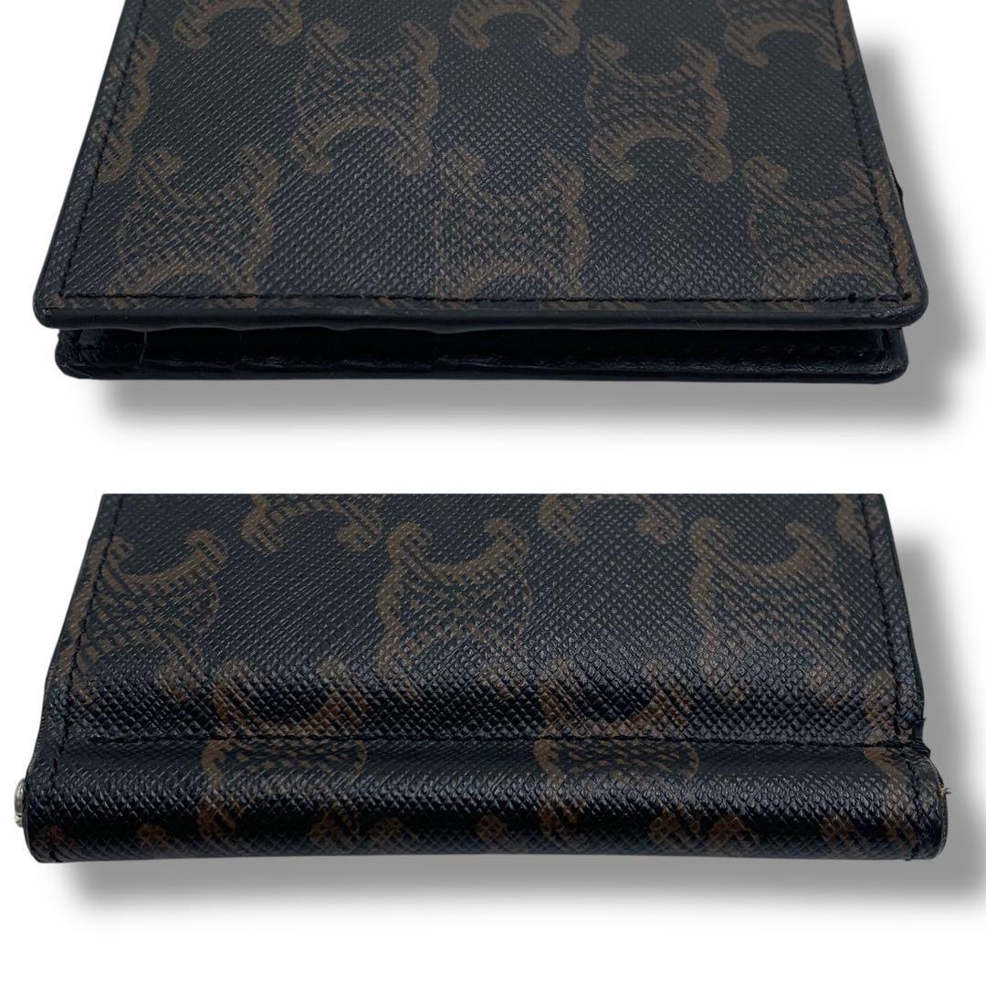 美品✨セリーヌ ビルクリップウォレット マネークリップ トリオンフ マカダム 黒