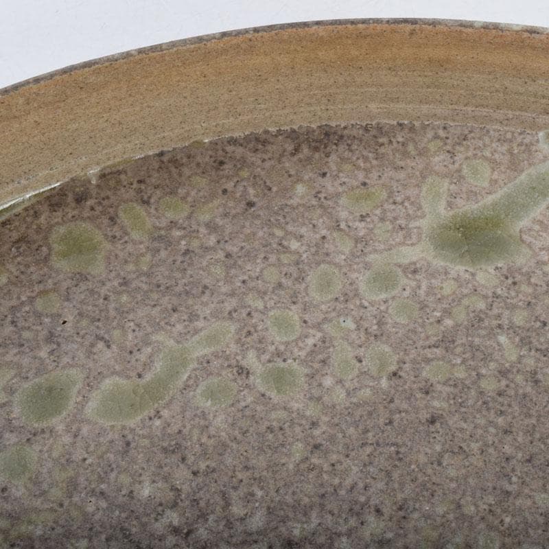 和食器　焼〆　南蛮皿　大皿　在銘　共箱　N　8740A