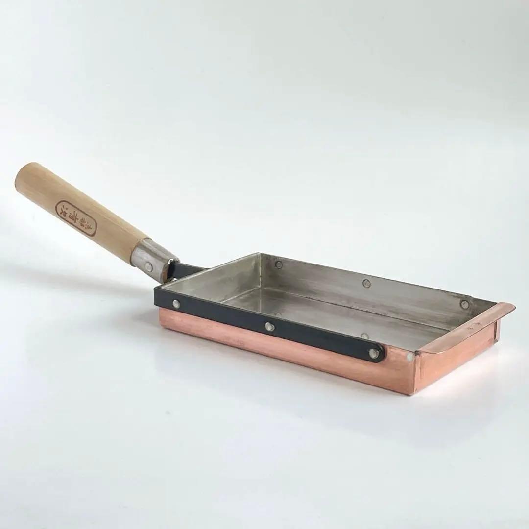 京都 有次 銅 卵焼き器（玉子焼鍋）12×21cm 美品