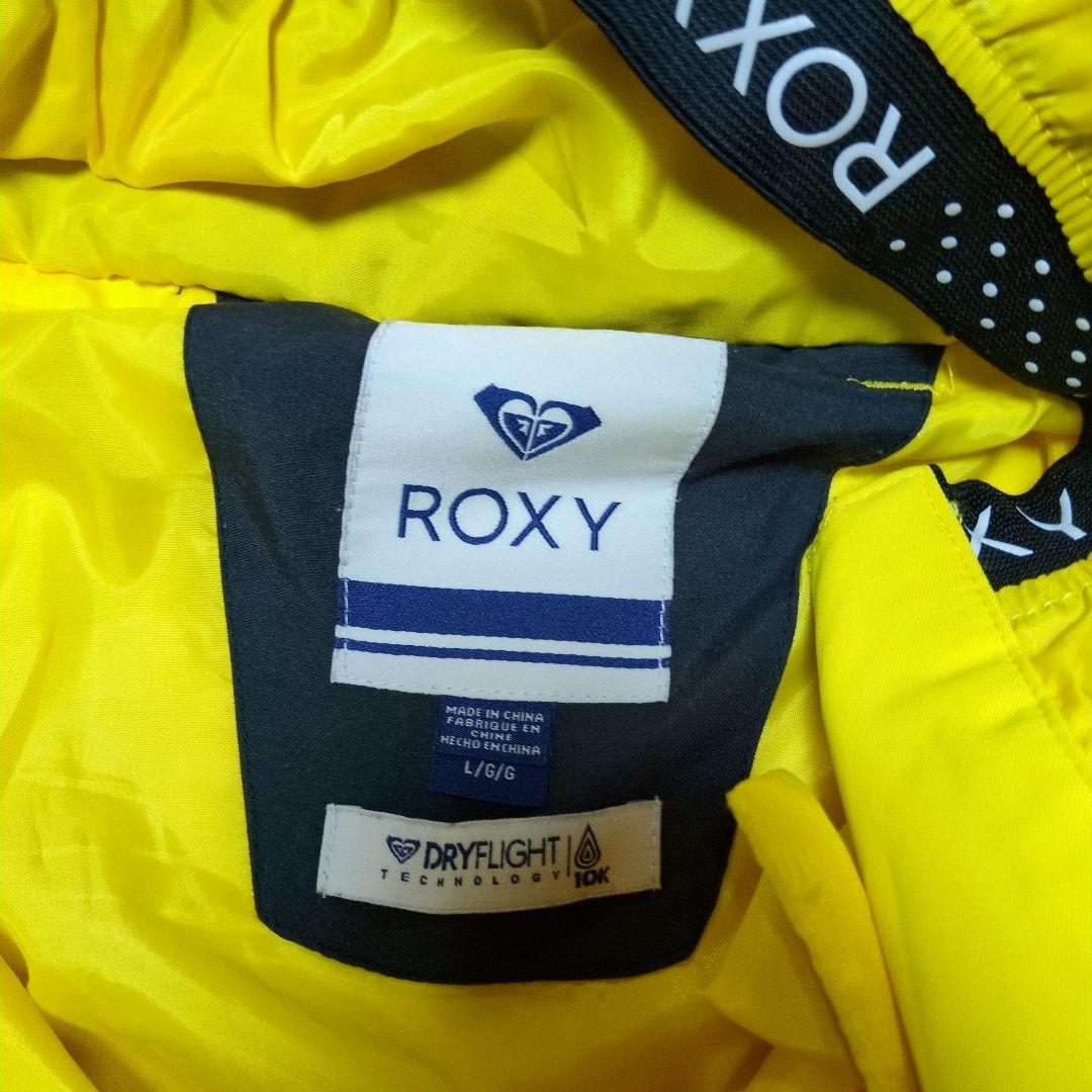 ROXY　スノボウェア　上下セット　L　総柄　花柄　イエロー
