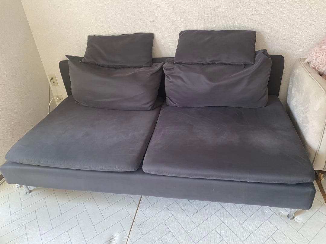 IKEA ソーデルハムン　グレー 2人掛けソファ