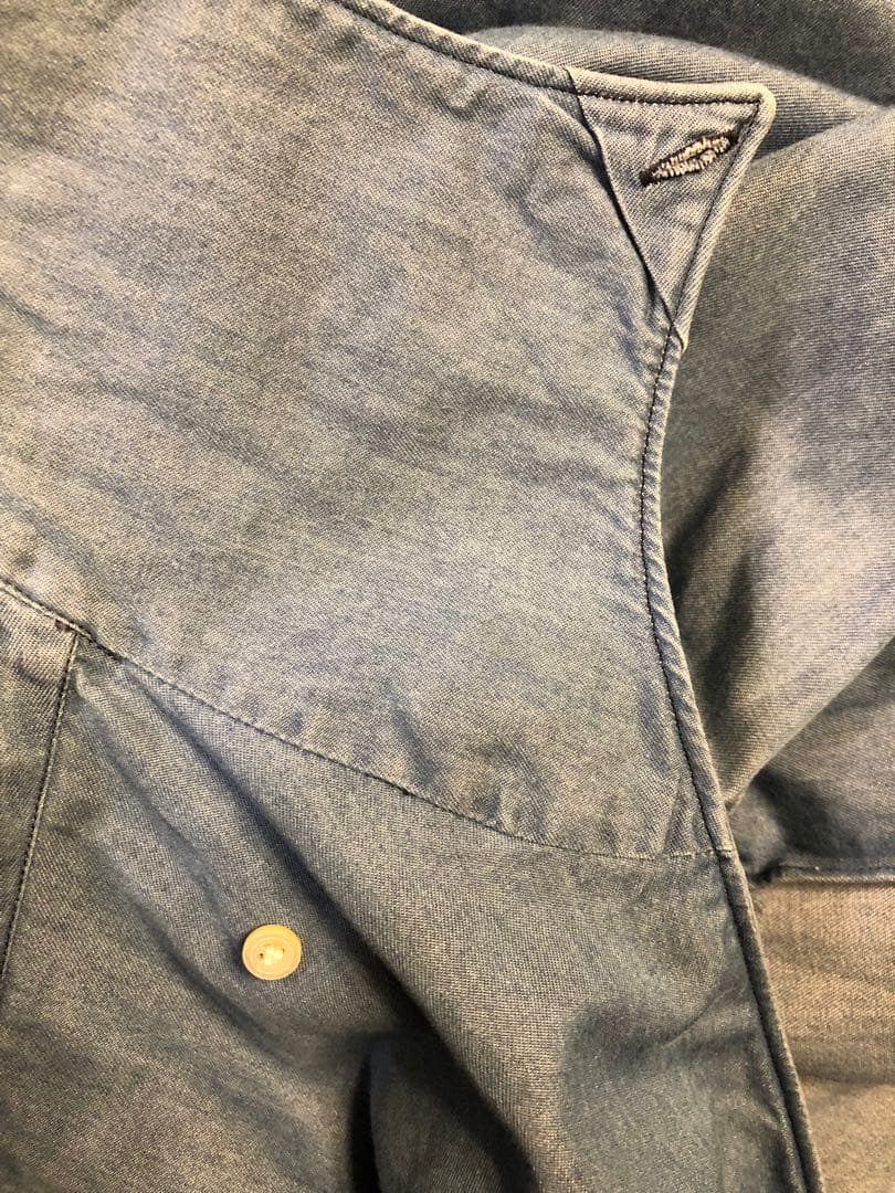 新作 フィナモレ MANUEL ワンピースカラー インディゴ デニムシャツ