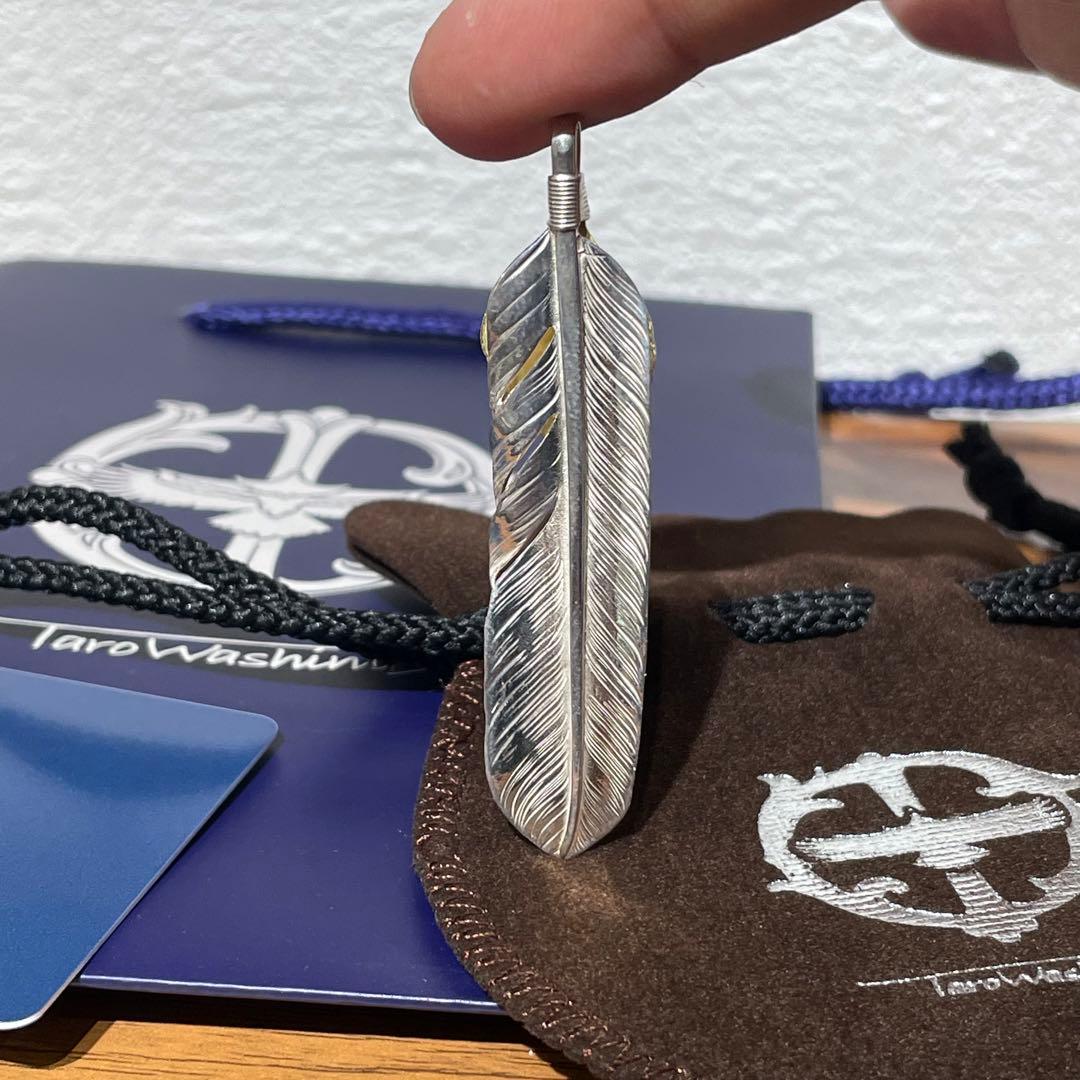 鷲見太郎tarowashimi アメジストフェザーペンダント