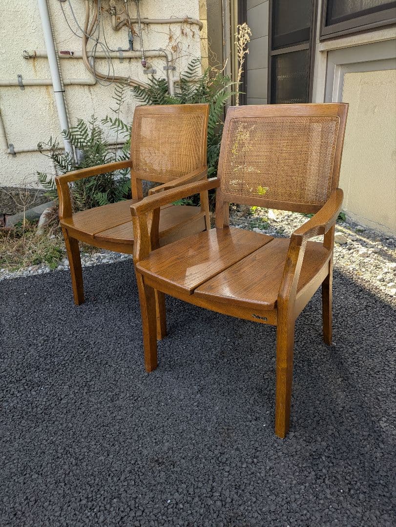 浜本工芸　チェア　ダイニングチェア　ラタン　送料込み 01 アームチェア