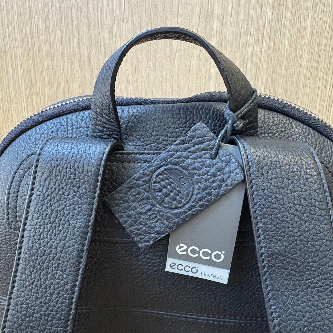 未使用 ecco レザー リュック バックパック 本革 エコー 黒 通勤 バッグ