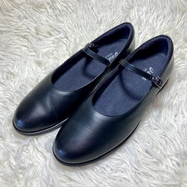 美品 ASICS PEDALA ペダラ パンプス 牛革 黒 23.5㎝