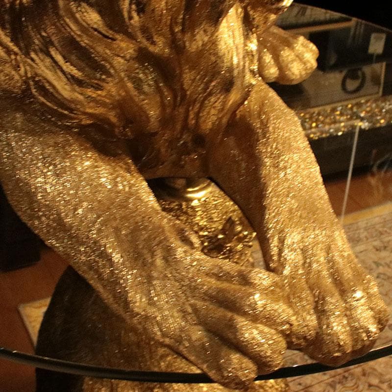 ライオン置物 ゴールド 高級インテリアオブジェ 143-138-036