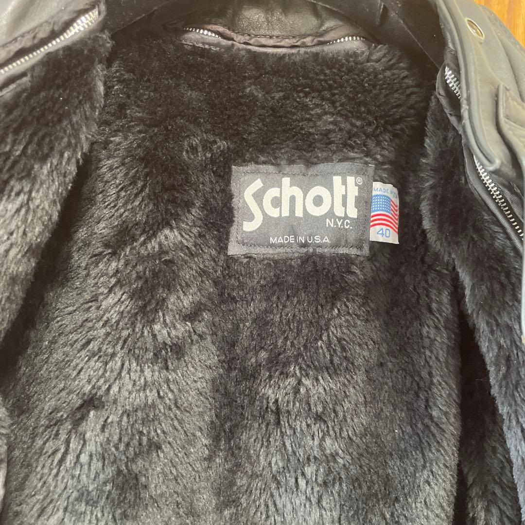 schott ショット シングル　641 ボアライナー付き サイズ40