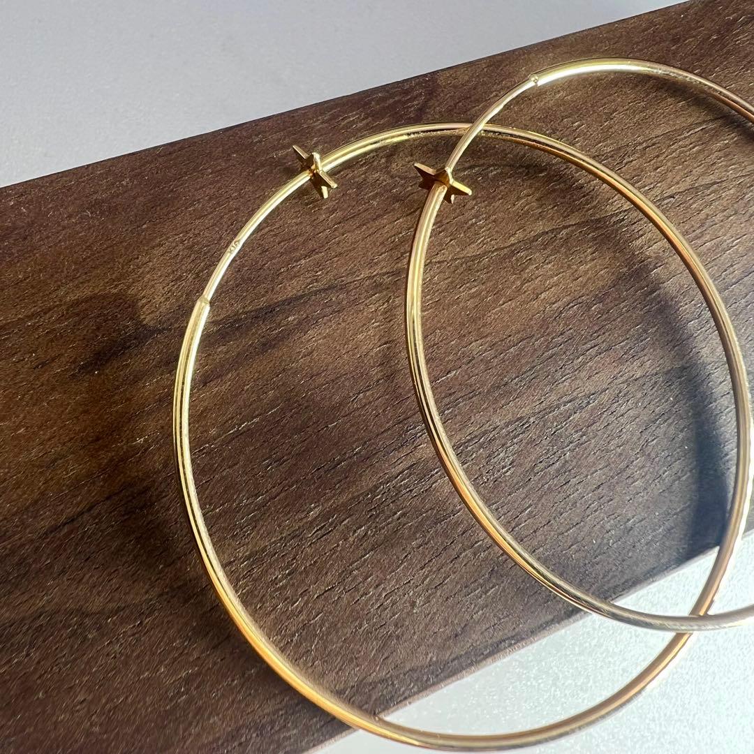 スタージュエリー　フープピアス　K10