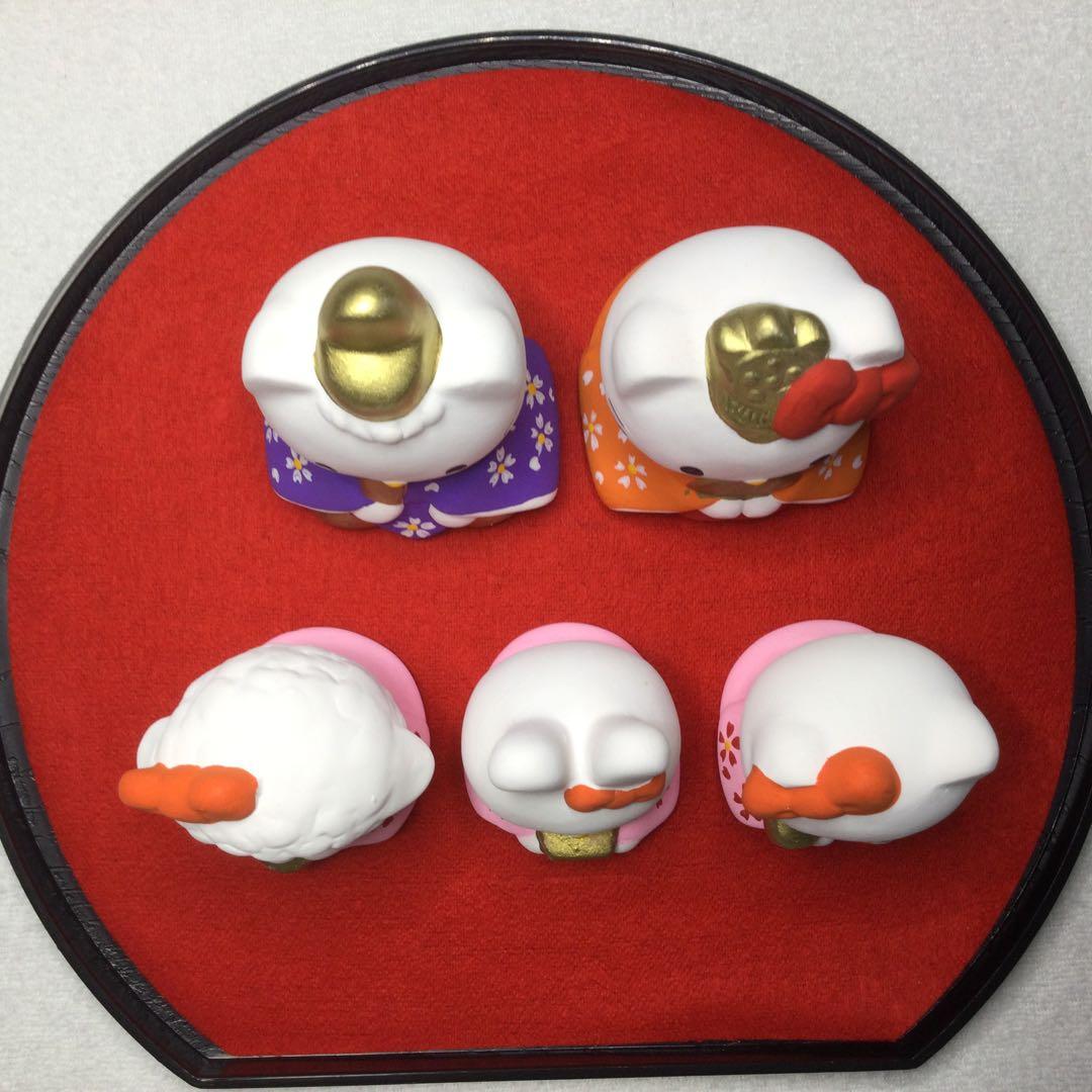 ハローキティ 雛人形セット　陶器　5体セット