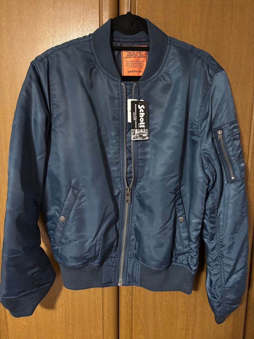 Schott RON HERMAN MA-1 ジャケット ネイビー L