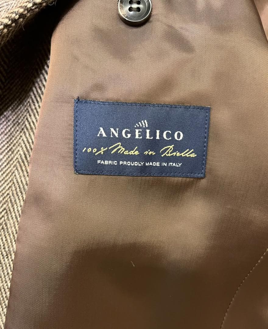 【ANGELICO】ツイードヘリンボーン ラグランスリーブコート
