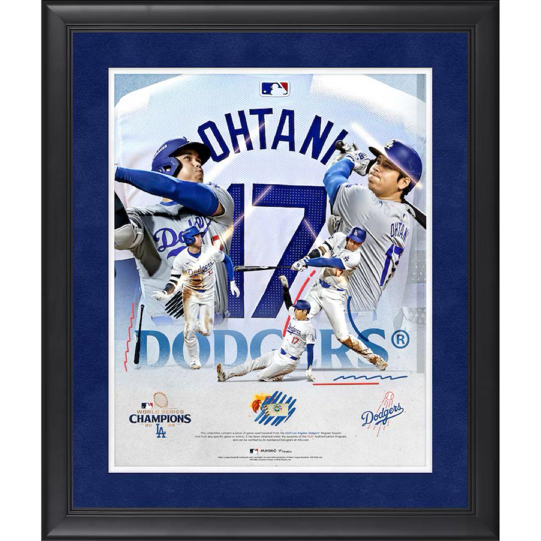 大谷翔平 ワールドシリーズ 初優勝記念 50/50使用球入り 巨大アートフレーム