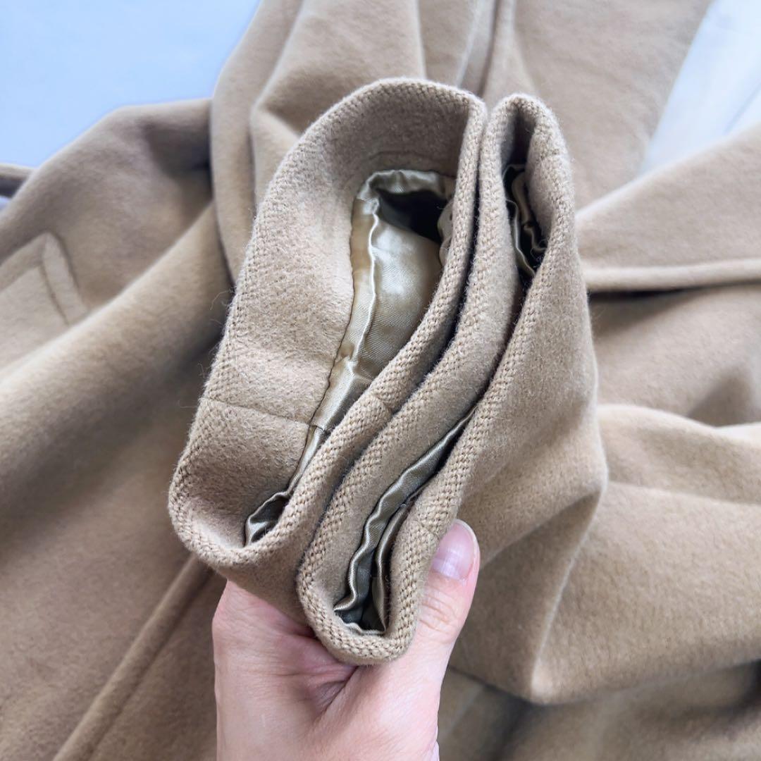 RALPH LAURENベルト付アンゴラウールロングコート 11号 キャメル