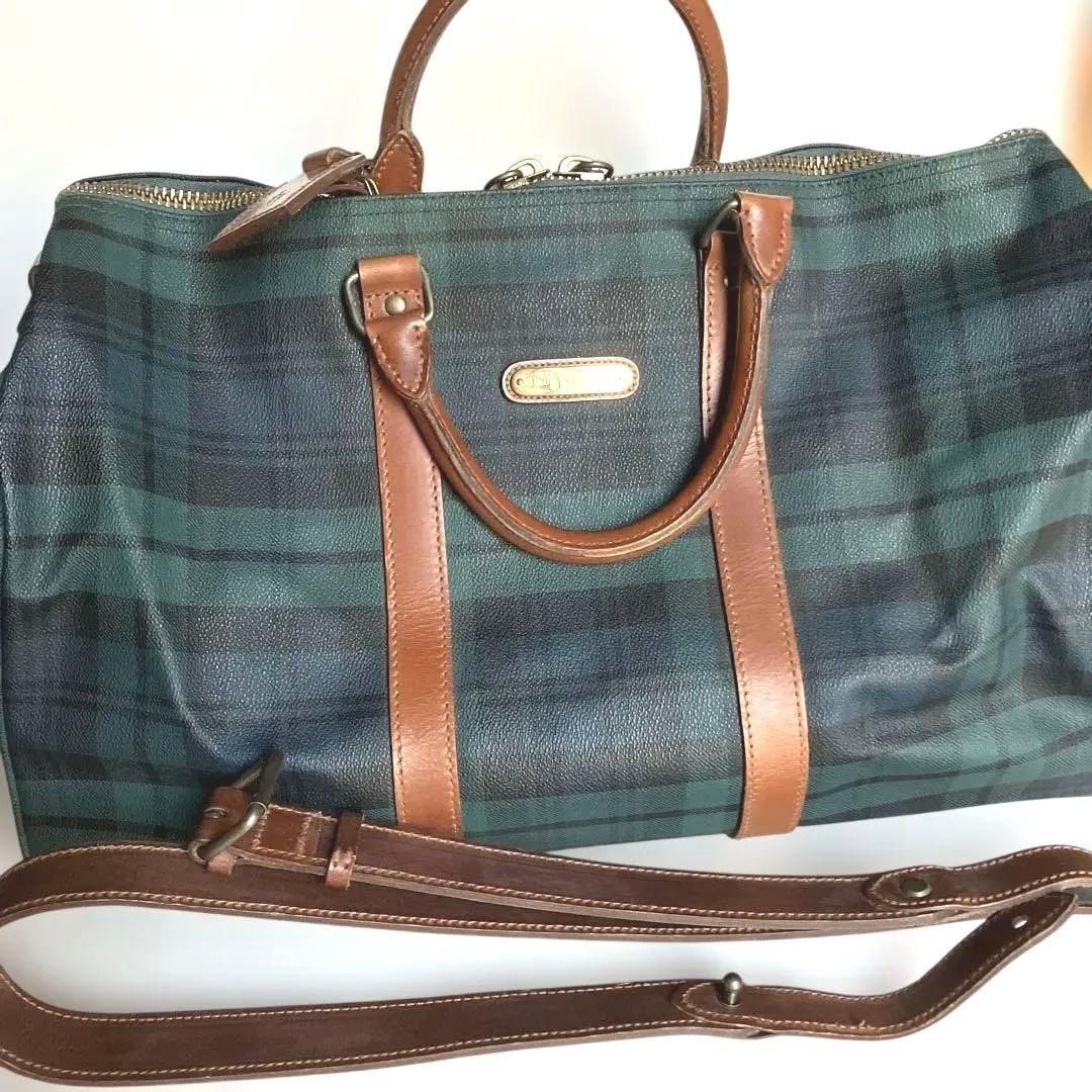 Polo Ralph Lauren チェック柄ボストンバッグ