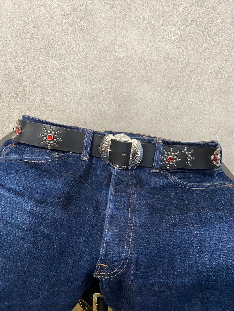 Takee  012 本革 W36 スタッズ ベルト ビンテージ