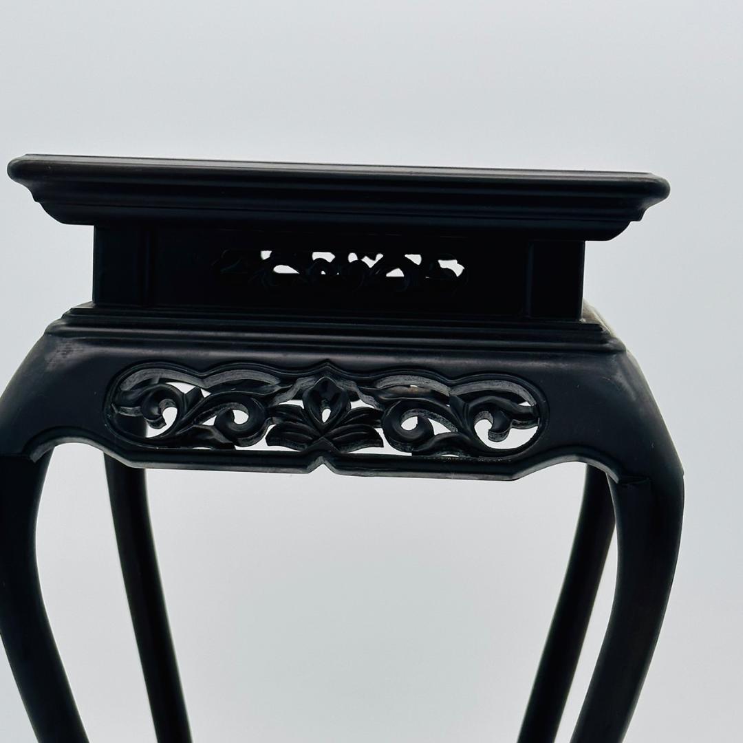 T 香炉と花台一式　九谷焼　晴谷名　色絵　唐草模様　花鳥鶴雉松梅　目出度図