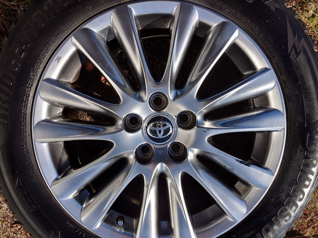 ハリアー60系 235/55R18 スタッドレス純正ホイールセット【引取歓迎】